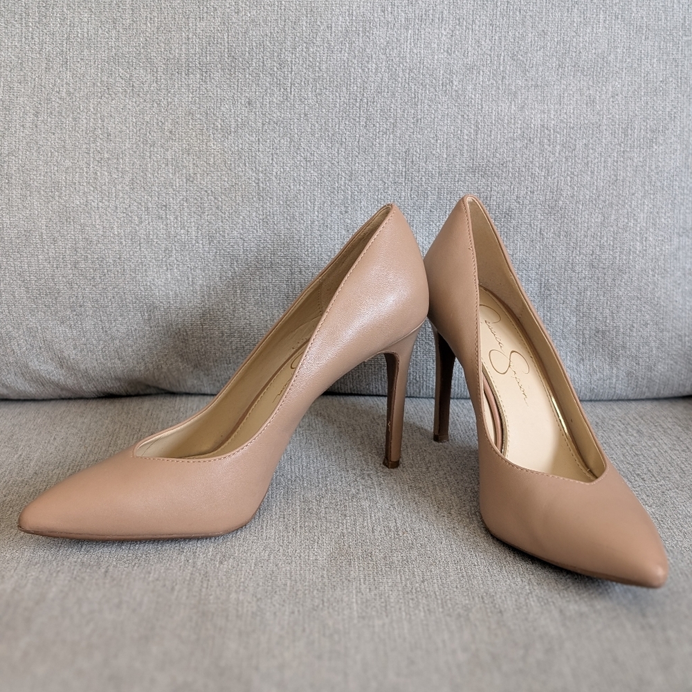 Jessica Simpson Tan Leather Heels